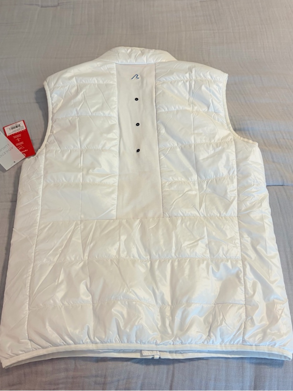 Redvanly Men's White Quilted Packable Puffer Vest White NEW - Picture 2 of 9